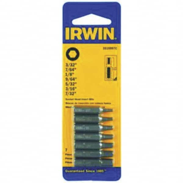 Irwin - 7/32" Square Size Insert Bit Set - USA Tool & Supply