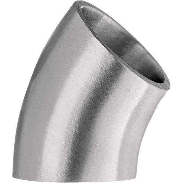 Value Collection - Sanitary Stainless Steel Pipe Fittings Type: 45 Short Elbow Style: Butt Weld - USA Tool & Supply