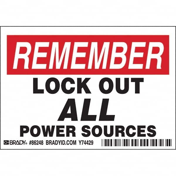Brady - Safety & Facility Labels Message Type: Accident Prevention Header: REMEMBER - USA Tool & Supply