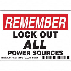 Brady - Safety & Facility Labels Message Type: Accident Prevention Header: REMEMBER - USA Tool & Supply