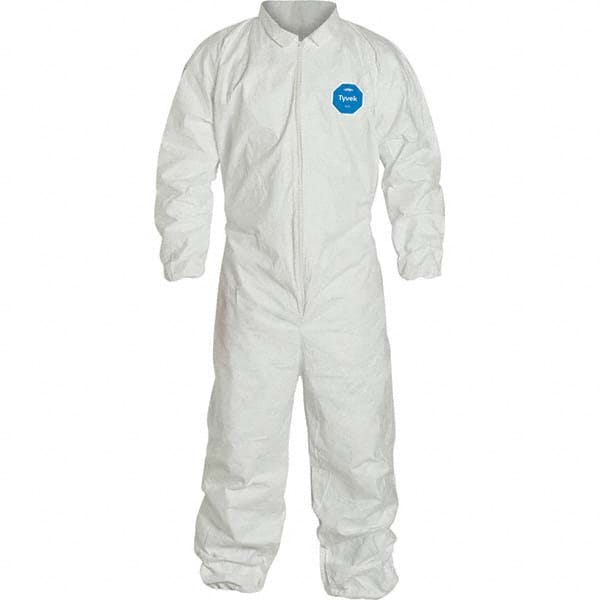 Dupont - Pack of (25), Size 3XL White Tyvek General Purpose Coveralls - USA Tool & Supply