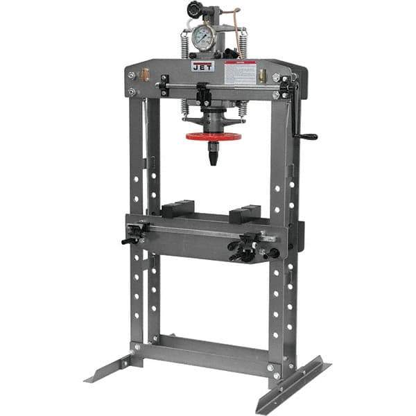 Jet - 15 Ton Hydraulic Shop Press - 4-1/2 Inch Stroke - USA Tool & Supply