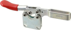 De-Sta-Co - 200 Lb Holding Capacity, Horizontal Handle, Manual Hold Down Toggle Clamp - 78° Handle Movement, 87° Bar Opening, U-Bar, Straight Base, Electro-Plated Zinc, Carbon Steel - USA Tool & Supply