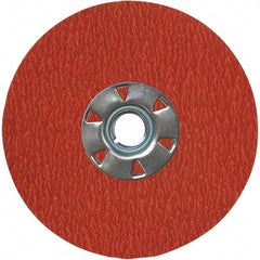 VSM - 7" Diam 7/8" Hole 36 Grit Fiber Disc - Very Coarse Grade, Ceramic, 8,000 Max RPM, Series XF885 - USA Tool & Supply