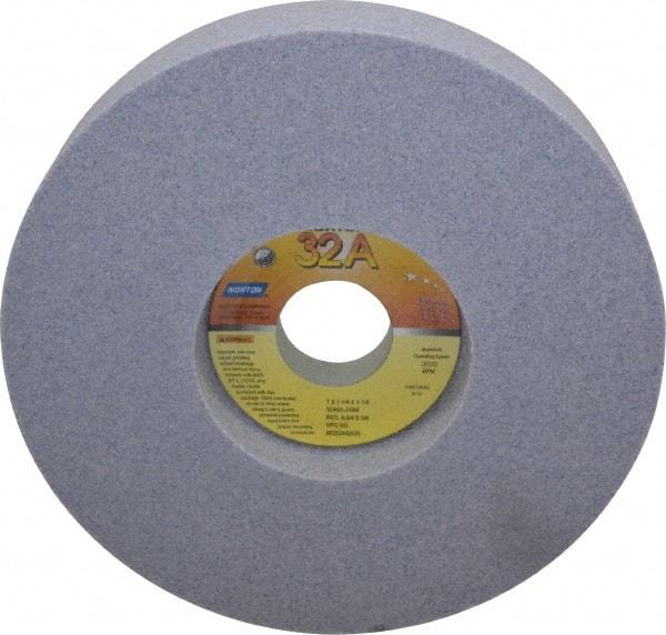 Norton - 7" Diam x 1-1/4" Hole x 1-1/4" Thick, J Hardness, 60 Grit Surface Grinding Wheel - Aluminum Oxide, Type 5, Medium Grade, 3,600 Max RPM, Vitrified Bond, One-Side Recess - USA Tool & Supply