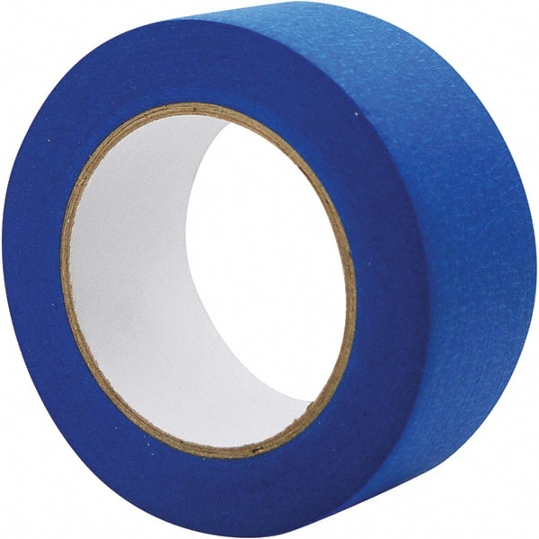 Value Collection - 48mm Wide x 55 m x 5.2 mil Blue Crepe Paper Masking Tape - USA Tool & Supply