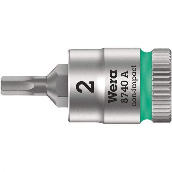 Wera - 1/4" Drive, 5/64" Hex Bit Socket - 3-3/4" OAL - USA Tool & Supply