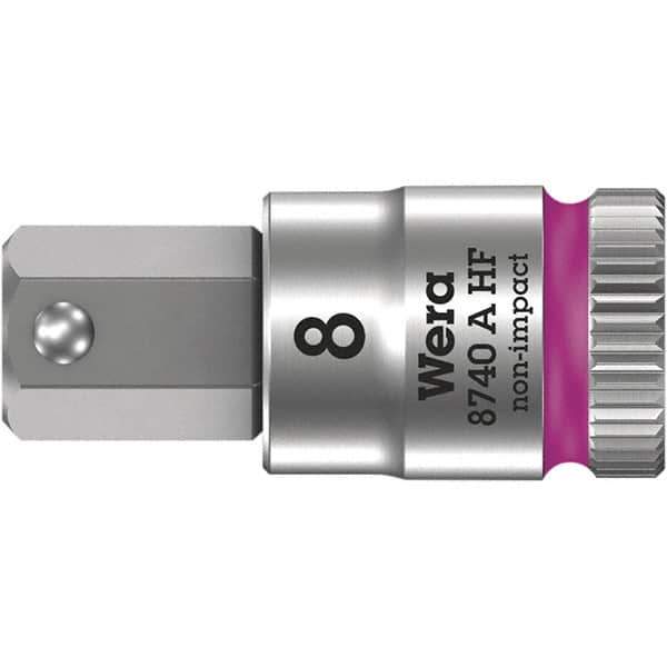 Wera - 1/4" Drive, 5/32" Hex Bit Socket - 3-3/4" OAL - USA Tool & Supply