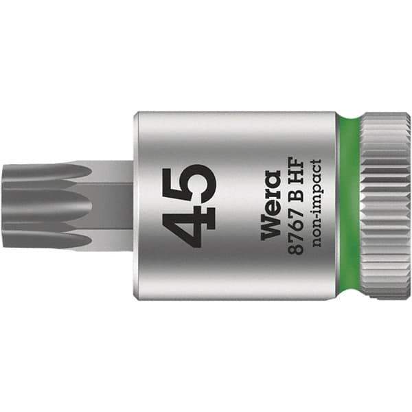 Wera - 3/8" Drive, T25 Torx Bit Socket - 4-13/64" OAL - USA Tool & Supply