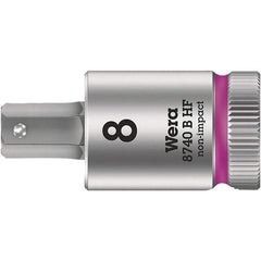 Wera - 3/8" Drive, 1/4" Hex Bit Socket - 1-3/8" OAL - USA Tool & Supply