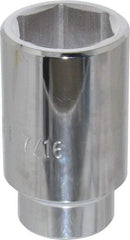 Proto - 1-7/16", 1/2" Drive, Deep Hand Socket - 6 Points, 3-1/2" OAL - USA Tool & Supply