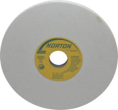 Norton - 8" Diam x 1-1/4" Hole x 1/2" Thick, K Hardness, 100 Grit Surface Grinding Wheel - Aluminum Oxide, Type 1, Fine Grade, 3,600 Max RPM, Vitrified Bond, No Recess - USA Tool & Supply