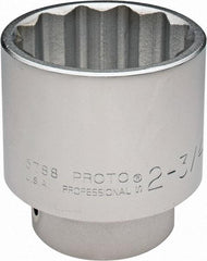 Proto - 2-3/4", 1" Drive, Standard Hand Socket - 12 Points, 4-7/16" OAL - USA Tool & Supply