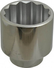 Proto - 3", 1" Drive, Standard Hand Socket - 12 Points, 4-11/16" OAL, Chrome Finish - USA Tool & Supply