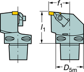 C5-TLEL-35060-3 Capto® and SL Turning Holder - USA Tool & Supply