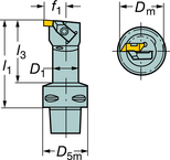 C5-CTLHOR-22090-3 Capto® and SL Turning Holder - USA Tool & Supply