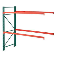 Steel King - 2 Shelf Add-On Box Formed Closed Steel Shelving - 27,790 Lb Capacity, 96" Wide x 120" High x 36" Deep, Green/Orange - USA Tool & Supply