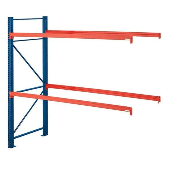 Steel King - 2 Shelf Add-On Box Formed Closed Steel Shelving - 22,780 Lb Capacity, 96" Wide x 96" High x 42" Deep, Powder Coat Blue - USA Tool & Supply