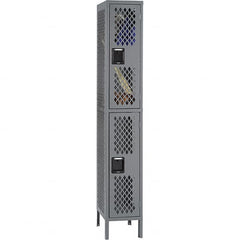 Tennsco - 2 Door, 2 Tier, Welded Locker - USA Tool & Supply
