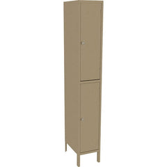 Tennsco - 2 Door, 2 Tier, Welded Locker - USA Tool & Supply