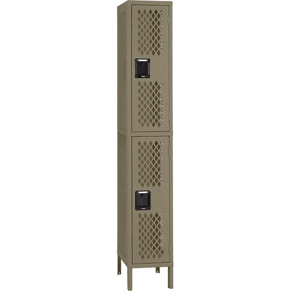 Tennsco - 2 Door, 2 Tier, Welded Locker - USA Tool & Supply