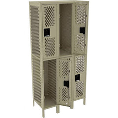 Tennsco - 6 Door, 2 Tier, Welded Locker - USA Tool & Supply