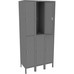 Tennsco - 6 Door, 2 Tier, Welded Locker - USA Tool & Supply