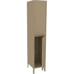 Tennsco - 2 Door, 2 Tier, Welded Locker - USA Tool & Supply