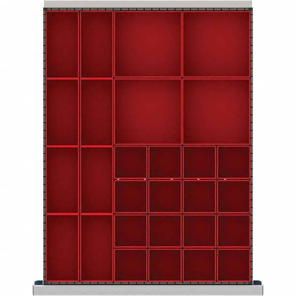 LISTA - 28-Compartment Drawer Divider Layout for 2.17" High Drawers - USA Tool & Supply