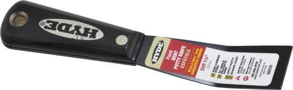 Hyde Tools - 1-1/4" Wide Steel Putty Knife - Stiff, Nylon Handle, 7.6" OAL - USA Tool & Supply