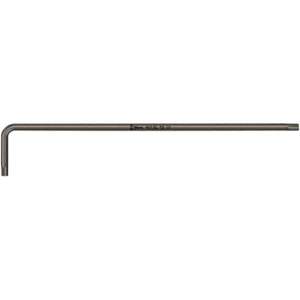 Wera - T8 Torx Key - L-Key Long Arm Handle, Black Oxide Finish, 90mm OAL - USA Tool & Supply