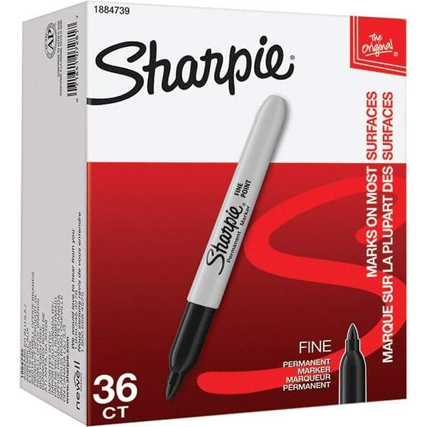 Sharpie - Markers & Paintsticks Type: Permanent Color: Black - USA Tool & Supply