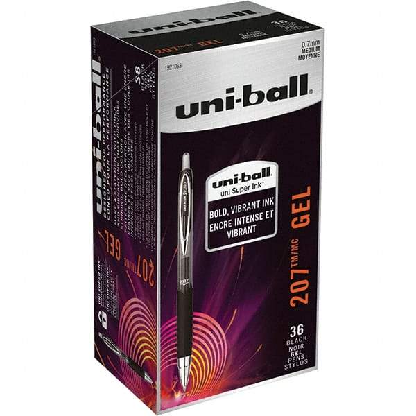 Uni-Ball - Pens & Pencils Type: Retractable Gel Color: Black - USA Tool & Supply