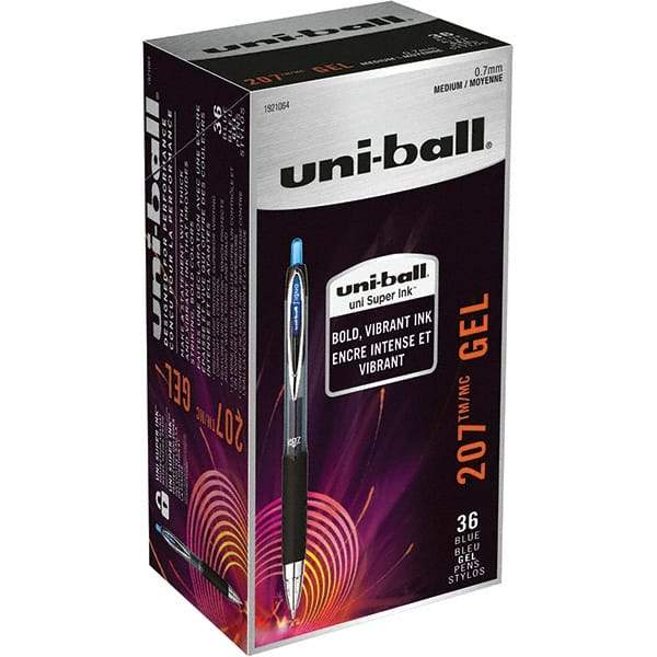 Uni-Ball - Pens & Pencils Type: Retractable Gel Color: Blue - USA Tool & Supply