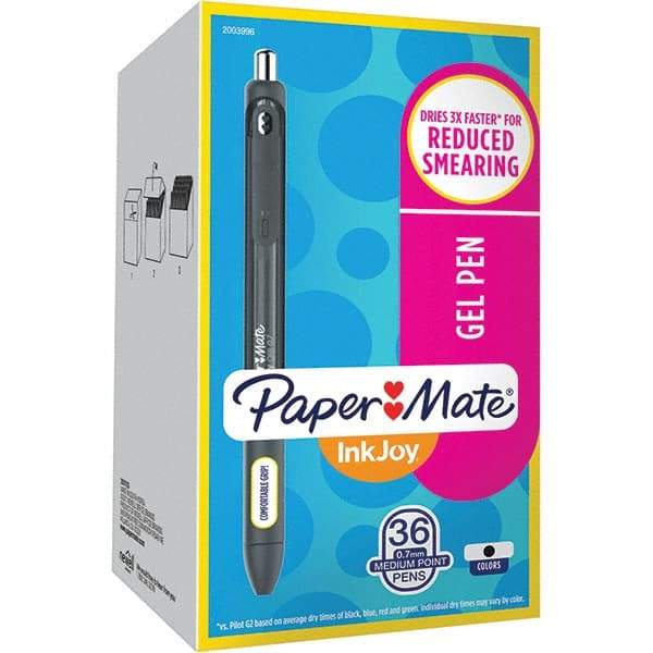 Paper Mate - Pens & Pencils Type: Retractable Gel Color: Black - USA Tool & Supply