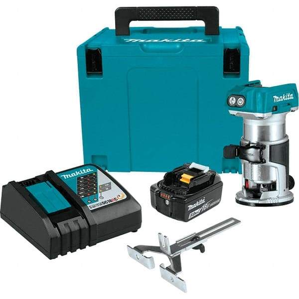 Makita - Electric Routers Collet Size (Inch): 1/4 Router Type: Cordless Compact Router - USA Tool & Supply