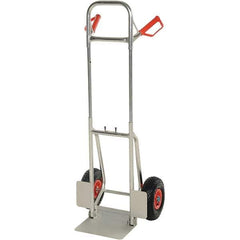 Vestil - 250 Lb Capacity 33" OAH Hand Truck - Dual Grip Handle, Aluminum, Urethane Wheels - USA Tool & Supply