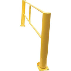 Vestil - Steel Rail Safety Gate - 137" Wide x 10" Door Height, Yellow - USA Tool & Supply