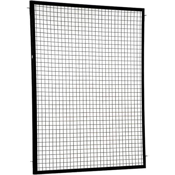 Vestil - 5' Long x 6' High, Black Hinged Door - USA Tool & Supply