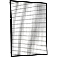 Vestil - 5' Long x 6' High, Black Hinged Door - USA Tool & Supply