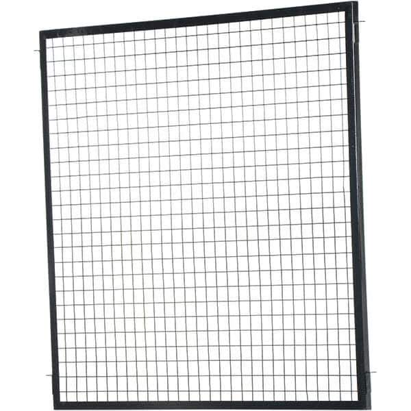 Vestil - 5' Long x 5' High, Black Hinged Door - USA Tool & Supply