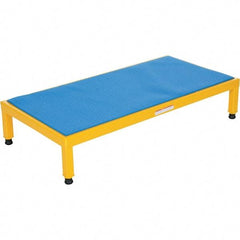 Vestil - 9" High x 24" Wide x 48" Deep, Yellow Step Stand - Steel, 500 Lb Capacity - USA Tool & Supply