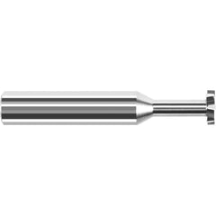 Woodruff Keyseat Cutter: 0.312″ Cut Dia, 0.093″ Cut Width, 5″ Shank Dia, Staggered Tooth 2-1/2″ OAL, 6 Teeth, Solid Carbide