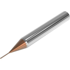 Seco - 0.8mm Diam, 0.8mm LOC, 2 Flute Solid Carbide Ball End Mill - HXT Finish, Single End, 50mm OAL, 6mm Shank Diam, Spiral Flute - USA Tool & Supply