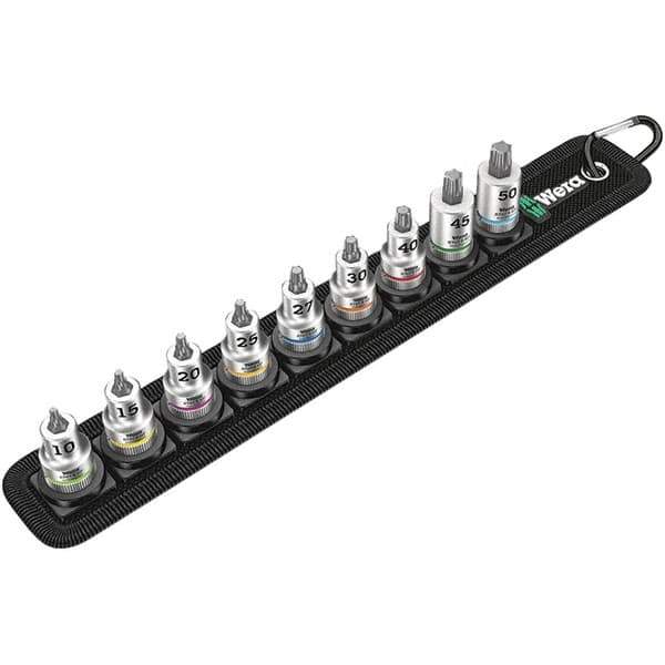 Wera - Hex & Torx Bit Socket Sets Type: Torx Bit Socket Set Drive Size: 3/8 - USA Tool & Supply