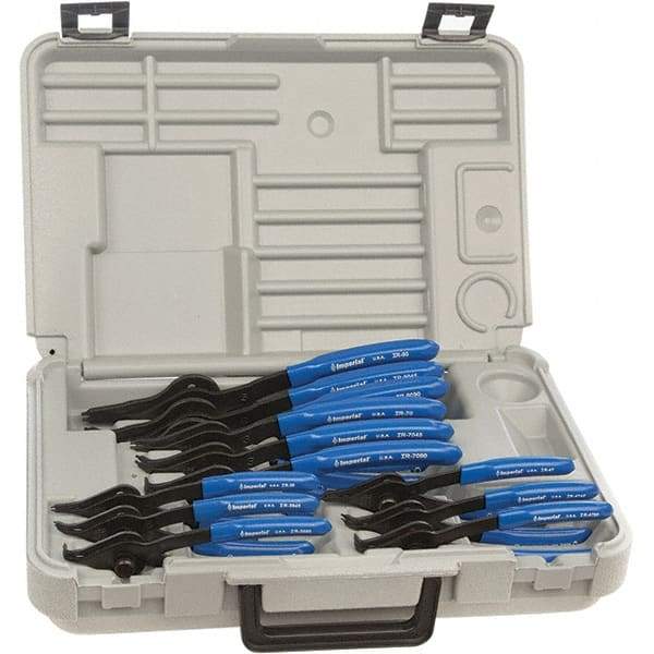 Imperial - Retaining Ring Pliers Sets Type: Convertible Number of Pieces: 12 - USA Tool & Supply