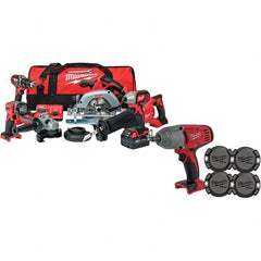 Milwaukee Tool - 18 Volt Cordless Tool Combination Kit - Exact Industrial Supply