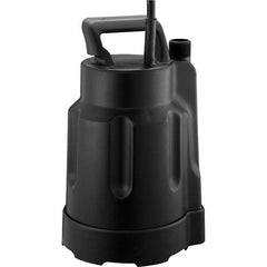 Submersible Pump: 1.2 Amp Rating, 120V, Hand Operated Polypropylene Housing