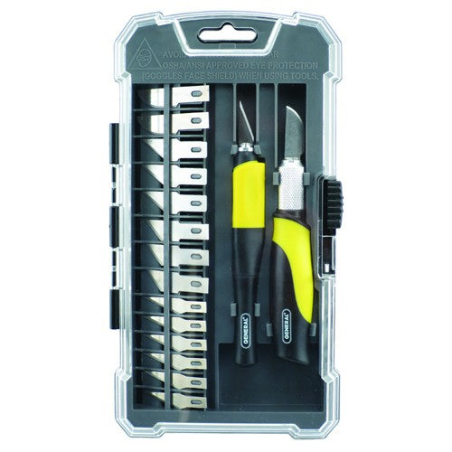 95618 18 Pieces Precision Hobby Knife Set - USA Tool & Supply