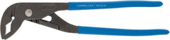 Channellock - 10" OAL, 1-1/4" Max Capacity, 5 Position Tongue & Groove Pliers - V-Jaws, Plastic Dipped Handles - USA Tool & Supply